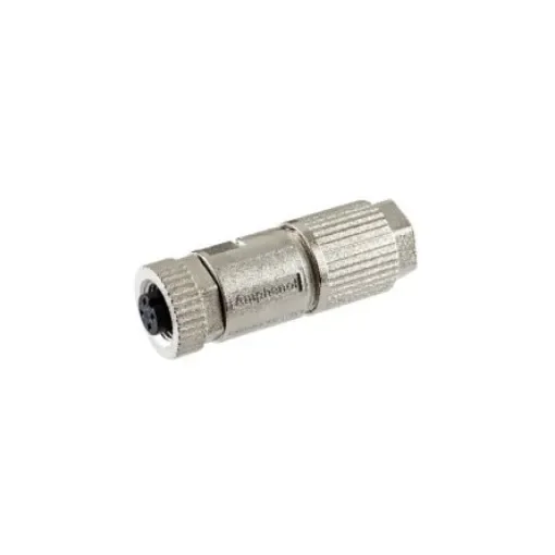 Amphenol Industrial Industrial Circular Connectors, 4 Contacts, Cable Mount, M12 Connector, Socket, Female, IP68, MSAS - MSAS-04BFFD-SL8005 product image