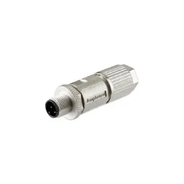 Amphenol Industrial Industrial Circular Connectors, 4 Contacts, Cable Mount, M12 Connector, Plug, Male, IP68, MSAS - MSAS-04BMMD-SL8005 product image
