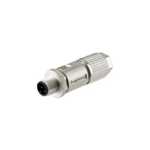 Amphenol Industrial Industrial Circular Connectors, 4 Contacts, Cable Mount, M12 Connector, Plug, Male, IP68, MSAS - MSAS-04BMMD-SL8005 product image