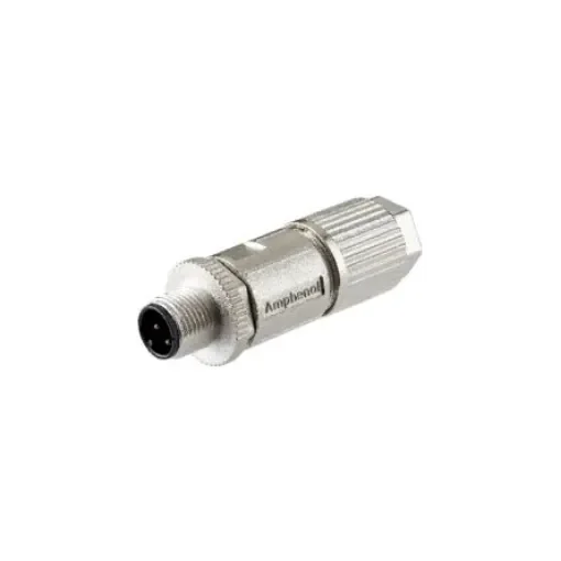 Amphenol Industrial Industrial Circular Connectors, 4 Contacts, Cable Mount, M12 Connector, Plug, Male, IP68, MSAS - MSAS-04BMMD-SL8010 product image