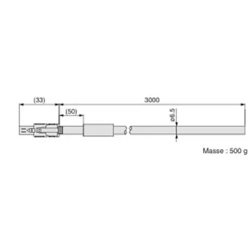 SMC LEC Series Cable for Use with LECSB2-T, LECSN2-T, LECSS2-T, 3m Length,LEC-MR-D05UDL3M product image