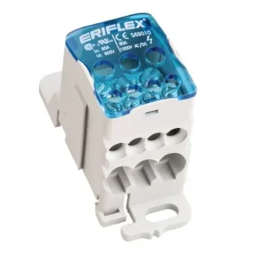 nVent ERICO Distribution Block, 1 Way, 500A, 1 kV, White - 569201 product image
