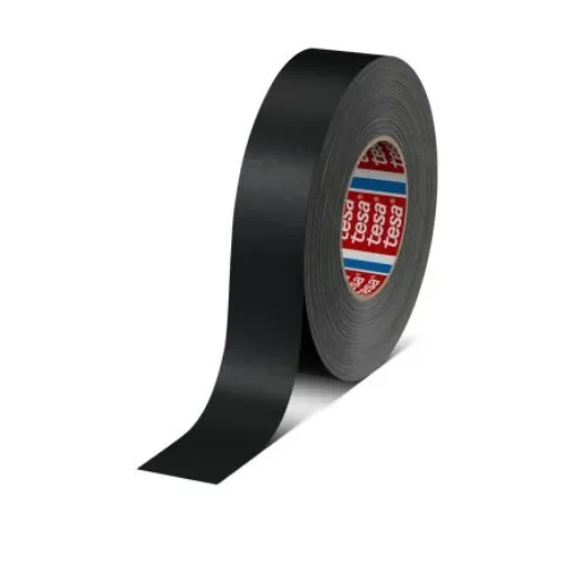Tesa 04651-00507-00 Cloth Tape, 50m x 38mm, Black, Acrylic Coated Finish product image