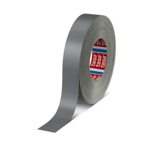 Tesa 04651-00536-00 Cloth Tape, 50m x 30mm, Yellow, Acrylic Coated Finish product image