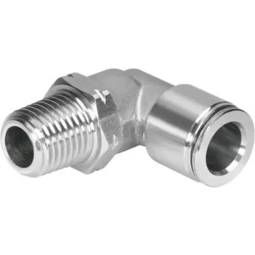 Festo CRQSL Series Push-in Fitting, NPTF 1/4 Male to 3/8 in, Threaded-to-Tube Connection Style, 565330 - CRQSL-1/4-3/8-U product image