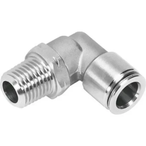 Festo CRQSL Series Push-in Fitting, NPTF 3/8 male to 3/8 in, Threaded-to-Tube Connection Style, 565331 - CRQSL-3/8-3/8-U product image