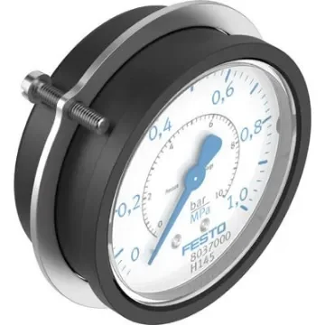 Festo G 1/4 Analogue Pressure Gauge 10bar Panel 63mm Outside Diameter - PAGN-P-63-1M-G14 product image