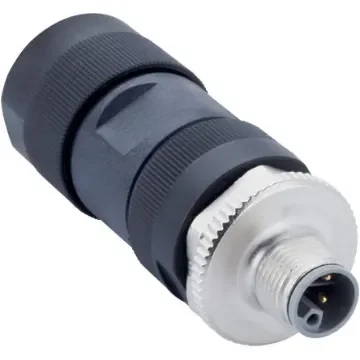 SICK Connector, 4 Contacts, Side Mount, M12 Connector, Plug, Male, IP67, YM12PA5 Series - YM12PA5-0003S0003L product image