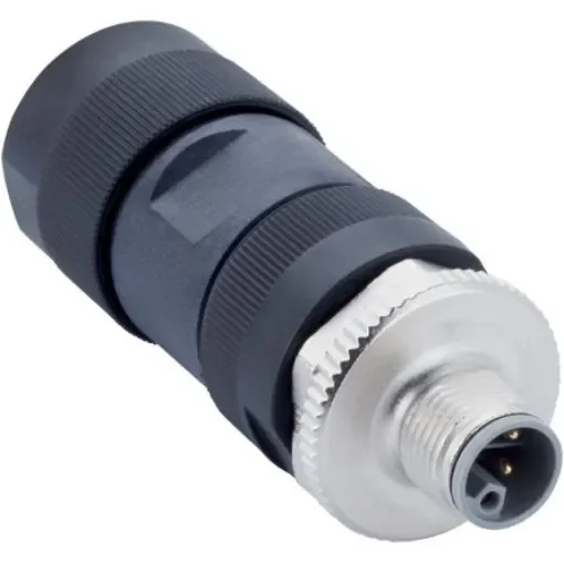 SICK Connector, 4 Contacts, Side Mount, M12 Connector, Plug, Male, IP67, YM12PA5 Series - YM12PA5-0003S0003L product image