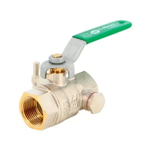 Sferaco Nickel Plated Brass Ball Valve, Ball Valve, Threaded, BSP 1 1/2in, 40bar Operating Pressure - 506008 product image