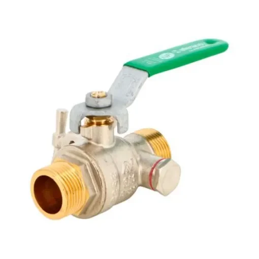 Sferaco Nickel Plated Brass Ball Valve, Ball Valve, Threaded, BSP 1in, 40bar Operating Pressure - 544006 product image
