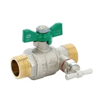 Sferaco Nickel Plated Brass Ball Valve, Ball Valve, Threaded, BSP 1in, 40bar Operating Pressure - 545006 product image