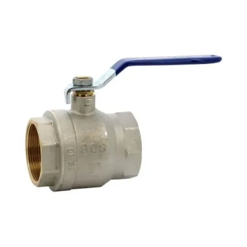 Sferaco Nickel Plated Brass Ball Valve, Ball Valve, Threaded, BSP 1 1/4in, 40bar Operating Pressure - 508007 product image