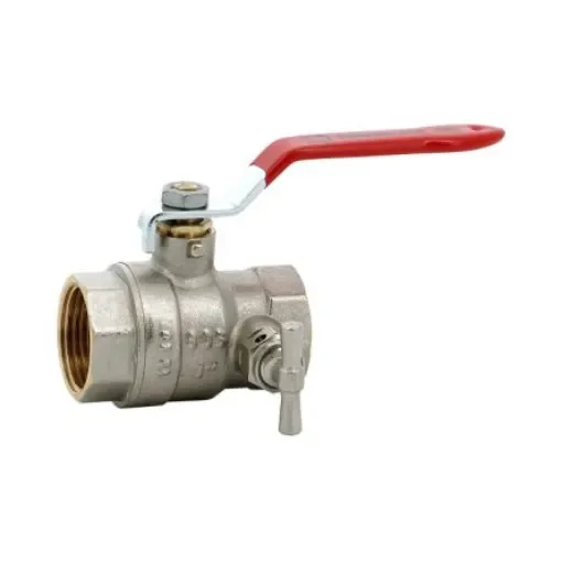 Sferaco Nickel Plated Brass Ball Valve, Ball Valve, Threaded, BSP 1 1/2in, 30bar Operating Pressure - 585008 product image