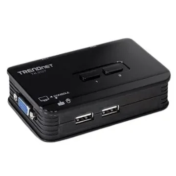 Trendnet 2 Port Dual Monitor USB SVGA, VGA KVM Switch, 2048 x 1536 Maximum Resolution - TK-207K product image