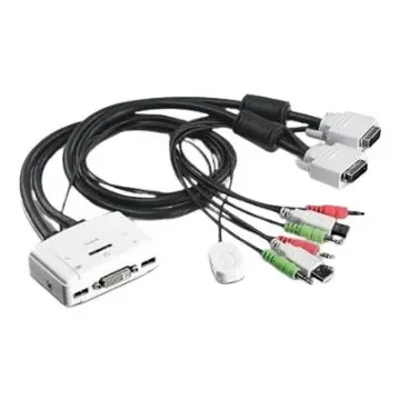 Trendnet 2 Port Dual Monitor USB DVI-D KVM Switch, 3.5 mm Jack 1920 x 1200 Maximum Resolution - TK-214I product image