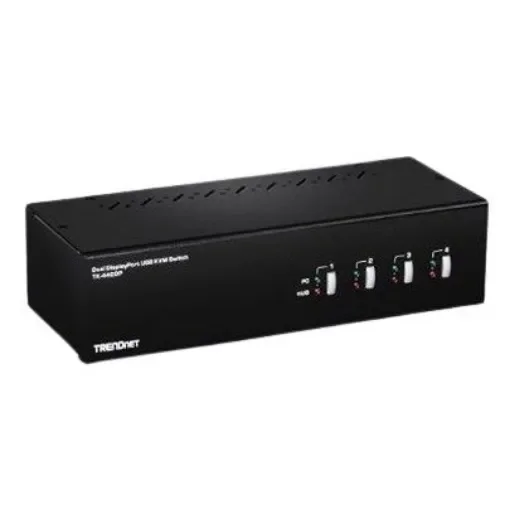 Trendnet 2 Port Dual Monitor USB DisplayPort KVM Switch, 3.5 mm Jack 3840 x 2160 Maximum Resolution - TK-440DP product image