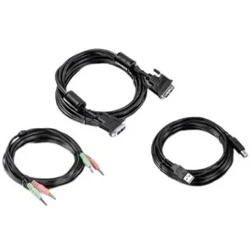 Trendnet Male 3.5 mm Jack, DVI-I, USB A to Male 3.5 mm Jack, DVI-I, USB B KVM Cable - TK-CD15 product image