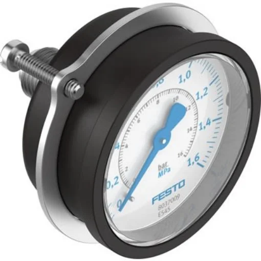 Festo G 1/4 Analogue Pressure Gauge 16bar Panel 50mm Outside Diameter - PAGN-P-50-1.6M-G14 product image