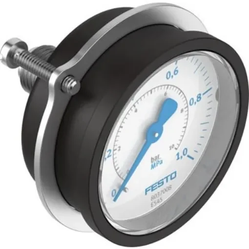 Festo G 1/4 Analogue Pressure Gauge 10bar Panel 50mm Outside Diameter - PAGN-P-50-1M-G14 product image