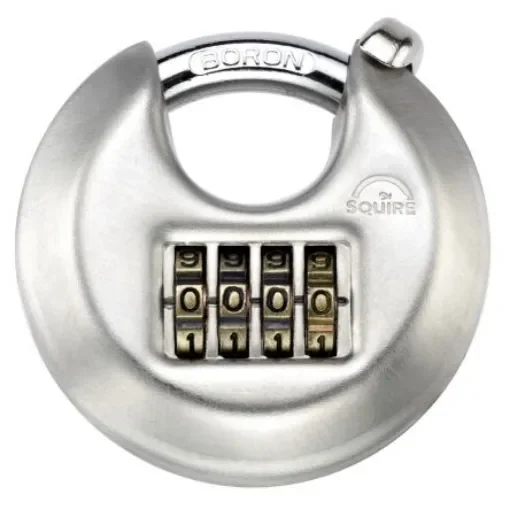 Squire Padlock Weatherproof Steel Padlock, 8.5mm Shackle, 70mm Body - DCL1 COMBI product image