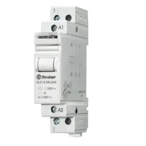 Finder DIN Rail Modular Step Relay, 24V Coil, 16A Switching Current, SPST - 20.21.9.024.4000 product image