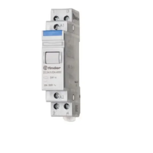 Finder DIN Rail Modular Step Relay, 24V Coil, 20A Switching Current, DPST - 22.24.8.024.4000 product image
