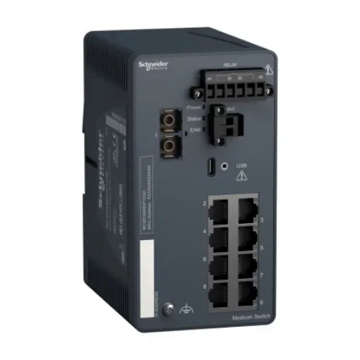 Schneider Electric MCSESM093F1CS0, Managed Switch 9 Port Network Switch product image