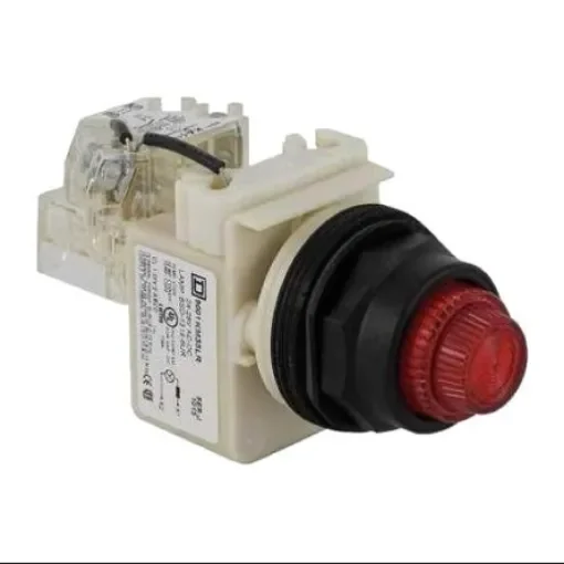 Schneider Electric, 9001K, Panel Mount Red LED Pilot Light, 30mm Cutout, IP66, Round, 28V - 9001KT35LRR31 product image