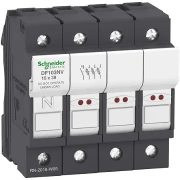 Schneider Electric 32A Fuse Holder for 70 x 61mm Fuse, 3P+N, 690V - DF103NV product image