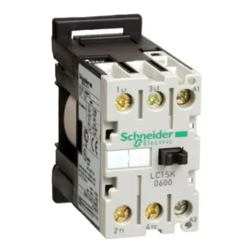 Schneider Electric TeSys LC1SK Contactor, 220 V ac Coil, 2-Pole, 6 A, 2 NO, 690 V - LC1SK0600M7 product image