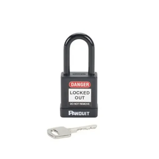 Panduit Black 1-Lock Aluminium, Steel Safety Padlocks, 6.6mm Shackle - PSL-8BL product image