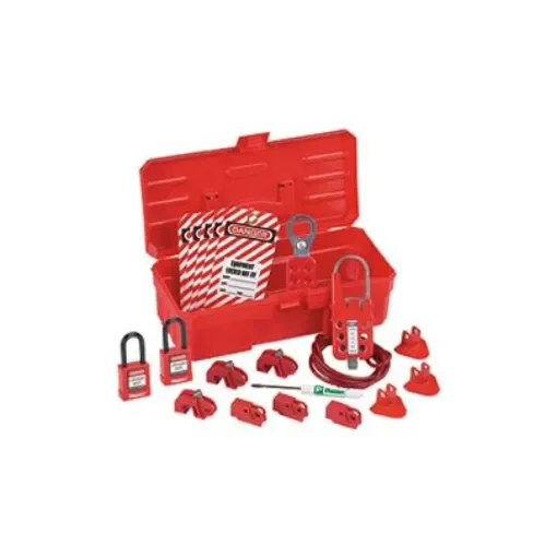 Panduit Red 6-Lock Lockout Kit, 25mm Shackle - PSL-KT-CONA product image