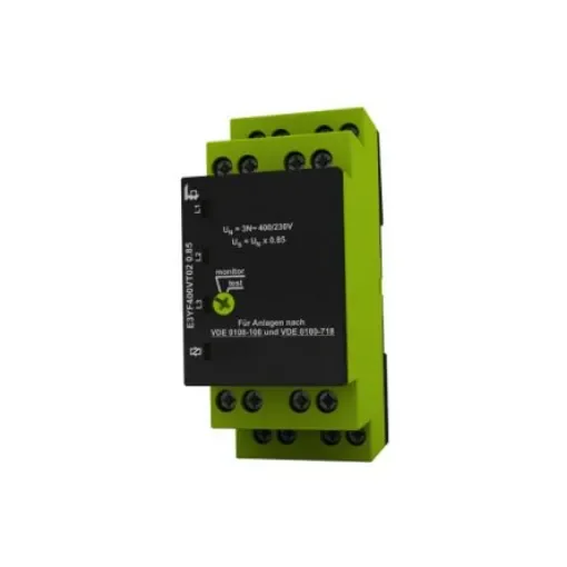 Voltage Monitoring Relay, 1, 3 Phase, DPDT, 400V ac, DIN Rail - E3YF400VT02 0.85 product image