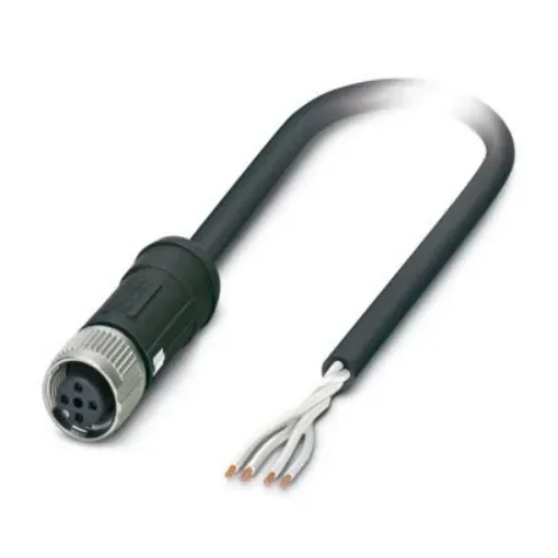 Phoenix Contact Straight Female 4 way M12 Sensor Actuator Cable, 1m - 1466072 product image