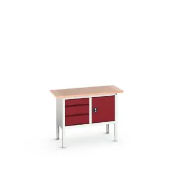 Bott Steel Workbench, 75kg Max Load, Adjustable Height, 930mm x 600mm x 1250mm - 16923003.24 product image