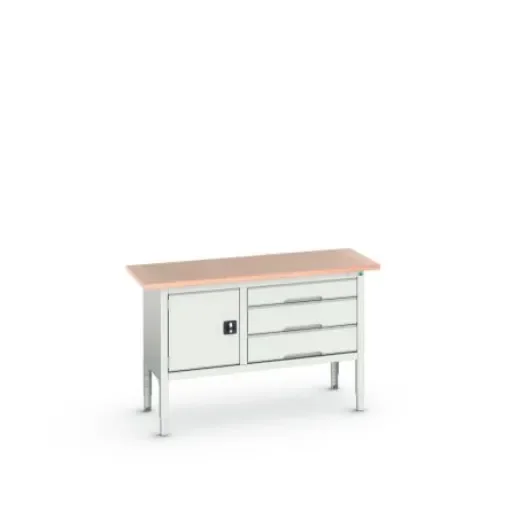 Bott Steel Workbench, 75kg Max Load, Adjustable Height, 930mm x 600mm x 1500mm - 16923014.16 product image