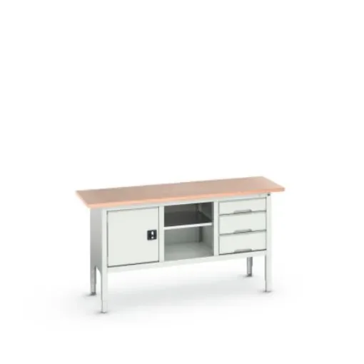 Bott Steel Workbench, 75kg Max Load, Adjustable Height, 930mm x 600mm x 1750mm - 16923020.16 product image