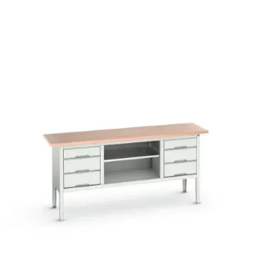 Bott Steel Workbench, 75kg Max Load, Adjustable Height, 930mm x 600mm x 2000mm - 16923034.16 product image