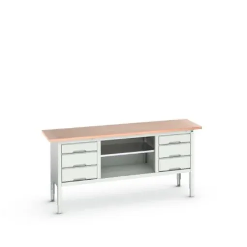 Bott Steel Workbench, 75kg Max Load, Adjustable Height, 930mm x 600mm x 2000mm - 16923034.16 product image