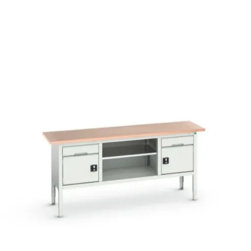 Bott Steel Workbench, 75kg Max Load, Adjustable Height, 930mm x 600mm x 2000mm - 16923031.16 product image