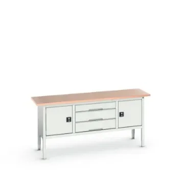 Bott Steel Workbench, 75kg Max Load, Adjustable Height, 930mm x 600mm x 2000mm - 16923032.16 product image
