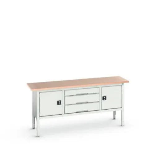 Bott Steel Workbench, 75kg Max Load, Adjustable Height, 930mm x 600mm x 2000mm - 16923032.16 product image