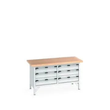 Bott 41002031.16V Sheet Steel Workbench, 840mm x 750mm x 1500mm product image