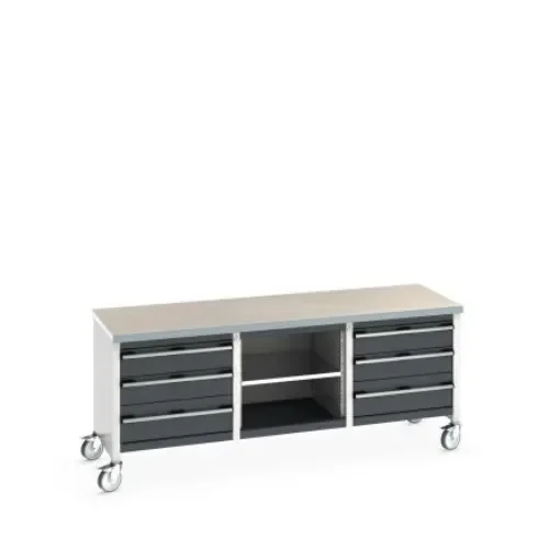 Bott 41002132.19V Portable Sheet Steel Workbench, 840mm x 750mm x 2000mm product image