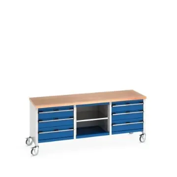 Bott 41002130.11V Portable Sheet Steel Workbench, 840mm x 750mm x 2000mm product image