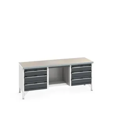Bott 41002075.19V Sheet Steel Workbench, 840mm x 750mm x 2000mm product image