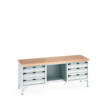 Bott 41002073.16V Sheet Steel Workbench, 840mm x 750mm x 2000mm product image