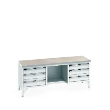 Bott 41002075.16V Sheet Steel Workbench, 840mm x 750mm x 2000mm product image