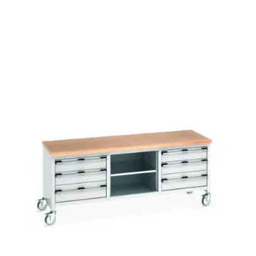 Bott 41002130.16V Portable Sheet Steel Workbench, 840mm x 750mm x 2000mm product image